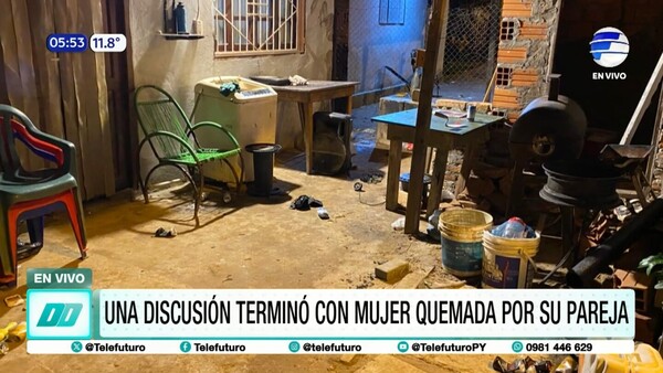 Discusión terminó con mujer quemada por su pareja en Asunción