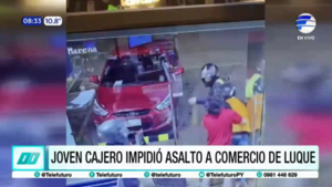 Joven cajero impidió asalto en Luque