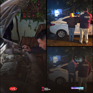 Exitoso operativo en Ypané: Recuperan vehículo robado y detienen a dos personas - «TVS DIGITAL»
