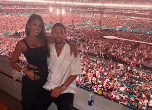 Messi estuvo junto a su familia en el concierto de Coldplay