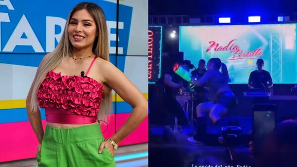 Nadia Portillo se cae en el escenario en pleno show y el video se hizo viral en redes - Teleshow