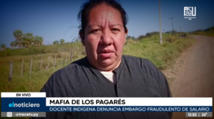 Docente indígena denunció ser víctima de la mafia de los pagarés - trece