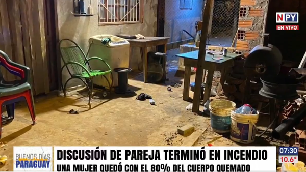 Tragedia en Asunción: Hombre quema a su pareja tras discusión por música