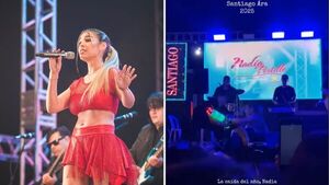 Nadia Portillo sufrió caída en pleno show