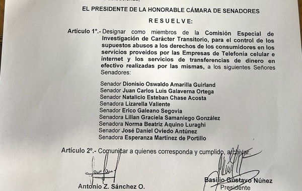 Integran Comisión que investigará sobre los abusos de las telefónicas en Paraguay