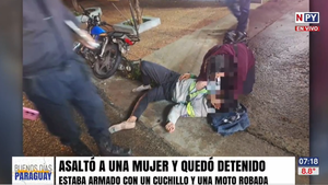 Asaltó a una mujer, en su huída se accidentó con una moto robada y quedó detenido en San Lorenzo