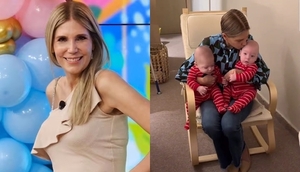 Así se despidió Sanie de sus melliz antes de volver al trabajo
