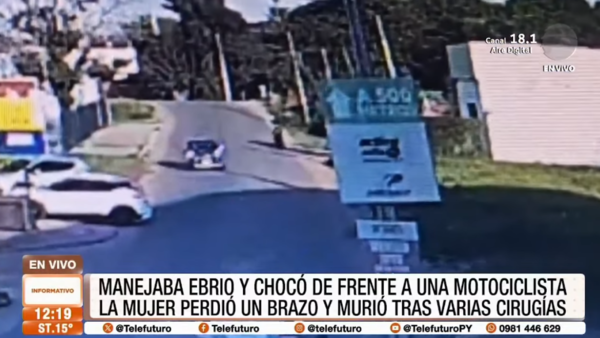 Manejaba ebrio y chocó de frente a una motociclista