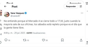 Se plagueó porque en el Mercado 4 cierran temprano y le trozaron