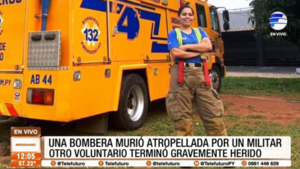 Bombera murió atropellada por un militar