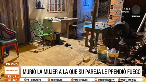 Murió la mujer a la que su pareja le prendió fuego