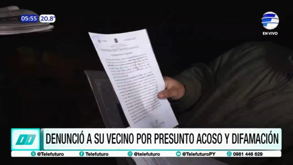 Denunció a su vecino por presunto acoso y difamación
