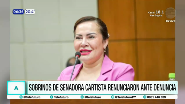 Sobrinos de senadora Noelia Cabrera renuncian tras denuncia por planillerismo
