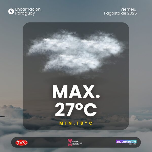 METEOROLOGÍA: LLUVIAS Y TORMENTAS LLEGARÁN A PARAGUAY ESTE FIN DE SEMANA - «TVS DIGITAL»