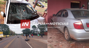 CONDUCTOR EBRIO ATROPELLA A MOTOCICLISTA, HUYE Y CHOCA CONTRA UNA VIVIENDA