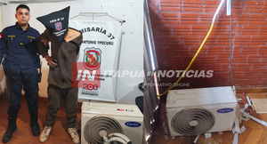 LO ATRAPARON ROBANDO UN AIRE ACONDICIONADO Y TERMINÓ TRAS LAS REJAS