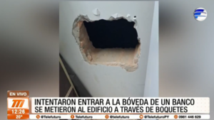 Intentaron ingresar a la bóveda de un banco en Santaní