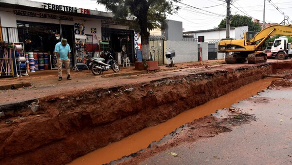 Obras de desagüe causan pérdidas comerciales y avanzan lentamente