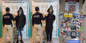APREHENDEN A DOS SUJETOS Y RECUPERAN OBJETOS HURTADOS 