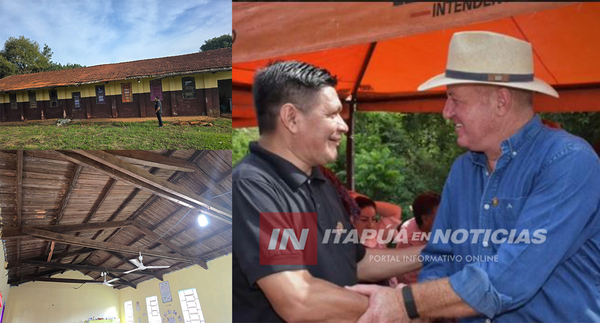 PRONTO REPARARÁN EL TECHO DE LA ESCUELA MARÍA AUXILIADORA DE EDELIRA KM 32