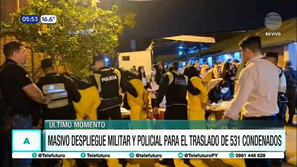 Traslado masivo de reos condenados bajo estricta seguridad en Alto Paraná