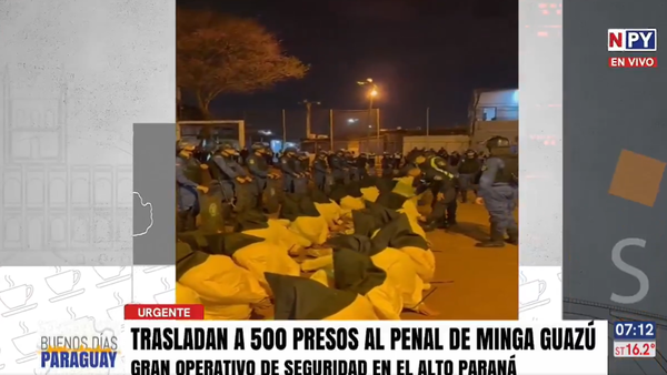 Operativo “Umbral”: Trasladan a más de 500 presos del penal de Ciudad del Este a Minga Guazú