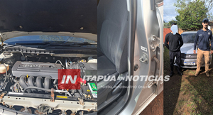 INCAUTAN VEHÍCULO EN ENCARNACIÓN PRESUNTAMENTE HURTADO EN CAAZAPÁ