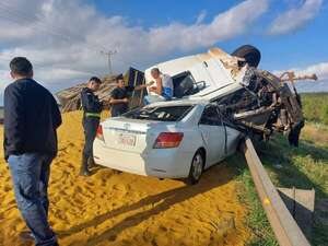 AUDIO: Triple choque deja dos fallecidos y genera corte de tránsito en la Ruta PY03 - Ancho Perfil - ABC Color