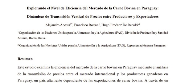 Informe de la FAO: qué dice sobre la eficiencia en transmisión de precios del mercado cárnico