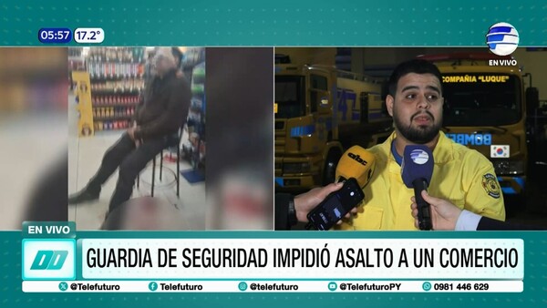 Guardia de seguridad frustra asalto y resulta herido en Asunción