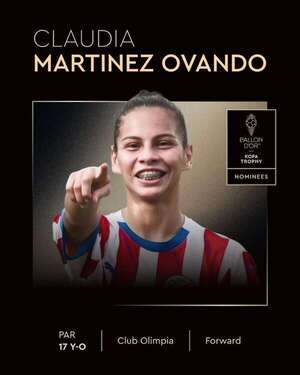 Claudia Martínez nominada al Balón de Oro Sub 21: orgullo paraguayo entre las mejores del mundo - Deportes - ABC Color