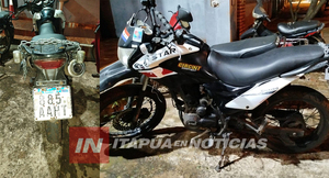 APREHENDEN A PRESUNTO LADRÓN Y RECUPERAN MOTOCICLETA HURTADA 