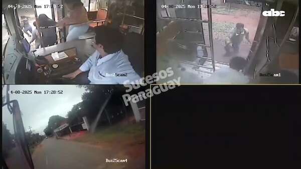 Asalto en bus de Capiatá quedó grabado en imágenes de circuito cerrado  - Policiales - ABC Color