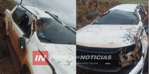 CAMIONETA VOLCÓ Y SU CONDUCTORA RESULTÓ HERIDA 