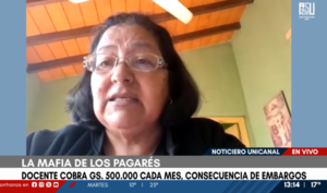 Mafia de los pagarés: docente jubilada denuncia embargo de su salario hasta el 2033 | Unicanal