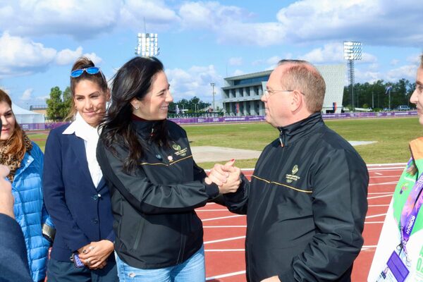 Ministra de Obras y titular del COP verificaron las obras para los Panamericanos Junior