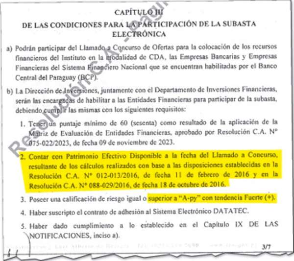 Temerario cambio en el reglamento del IPS  para la colocación de fondos - Política - ABC Color