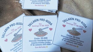 Harán tallarinada para pagar su boda soñada