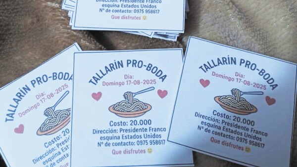 Harán tallarinada para pagar su boda soñada