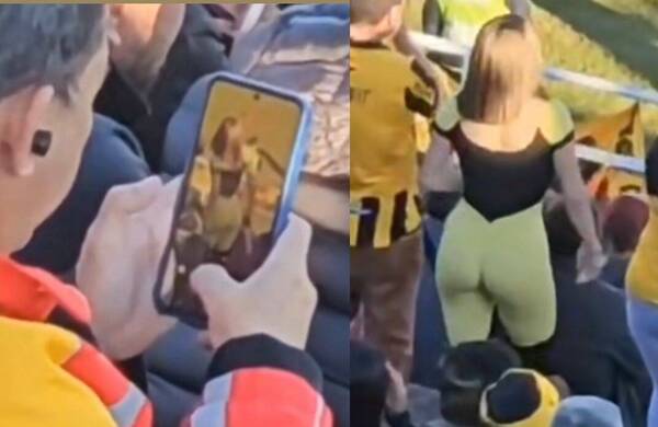 ¡Pescaron a un fanático de Guaraní desconcentrándose con "la maína" y le hicieron viral!