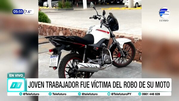Robo de moto deja a joven trabajador sin su principal medio de transporte en Capiatá