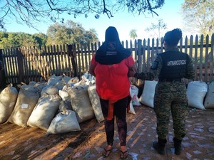 Mujer cae con 300 kilos de marihuana en Yby Pytâ
