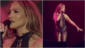 Popular / (VIDEO) Se le sube un grillo a Jennifer López en concierto ¡y ella reacciona así!