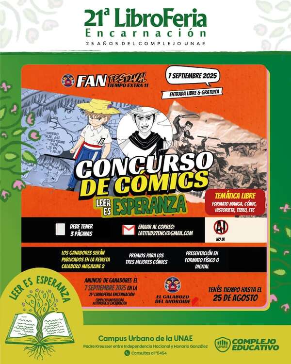 Libroferia Encarnación: Concurso de “Cómic” cerrará inscripciones en agosto - Nacionales - ABC Color