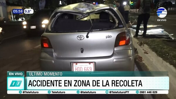 Accidente en zona de la Recoleta