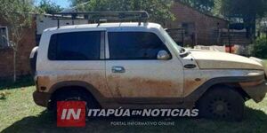 BALEARON UN VEHÍCULO EN SAN PEDRO DEL PARANÁ