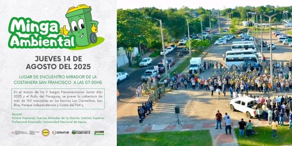 PREVÉN GRAN MINGA AMBIENTAL EN CAMBYRETÁ ESTE JUEVES 14 DE AGOSTO