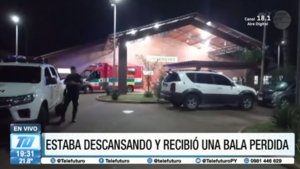 Lo hirieron con "bala perdida" mientras descansaba en su casa