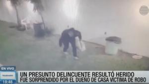 Dueño de casa dispara y hiere a presunto delincuente