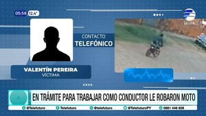 Así robaron la moto de joven trabajador en Fernando de la Mora